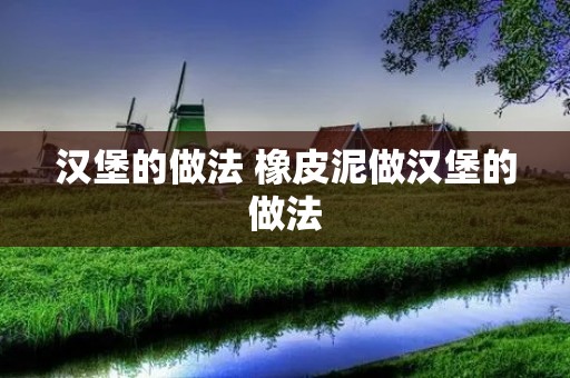 汉堡的做法 橡皮泥做汉堡的做法 汉堡的做法 橡皮泥做汉堡的做法