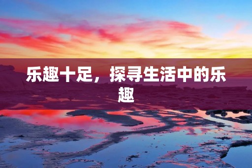 乐趣十足，探寻生活中的乐趣