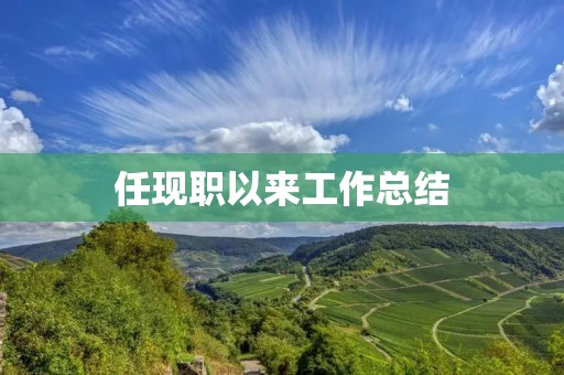 任现职以来工作总结