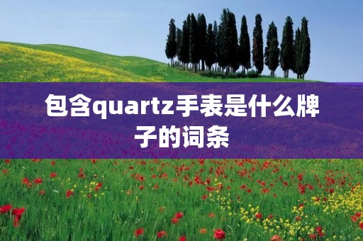 包含quartz手表是什么牌子的词条 包含quartz手表是什么牌子的词条