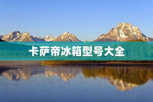 卡萨帝冰箱型号大全：为你带来最优质的冷藏体验