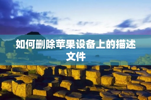 如何删除苹果设备上的描述文件 如何删除苹果设备上的描述文件