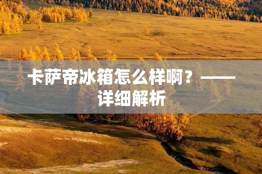 卡萨帝冰箱怎么样啊？——详细解析