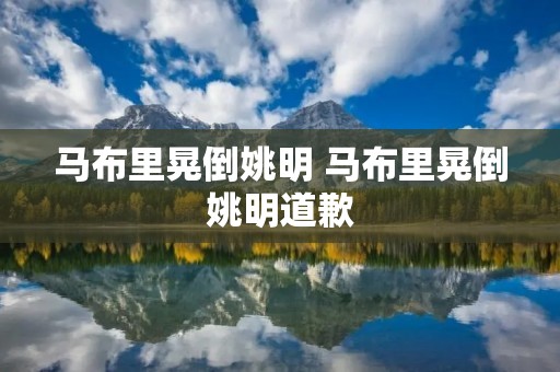 马布里晃倒姚明 马布里晃倒姚明道歉 马布里晃倒姚明 马布里晃倒姚明道歉
