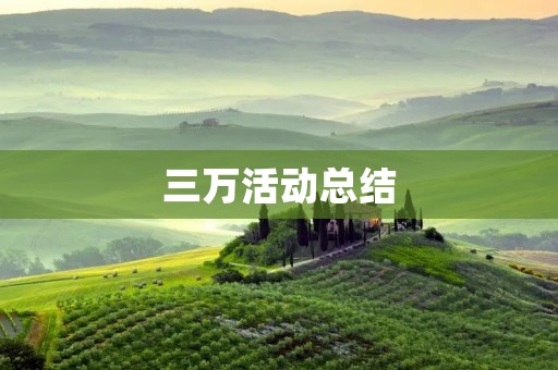 三万活动总结:让爱与关怀传递的力量