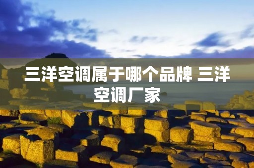 三洋空调属于哪个品牌 三洋空调厂家
