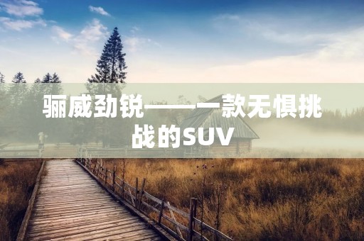 骊威劲锐——一款无惧挑战的SUV 骊威劲锐——一款无惧挑战的SUV