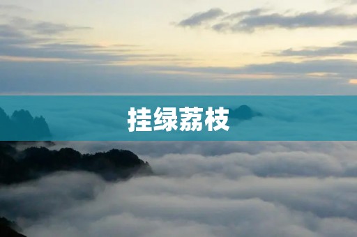 挂绿荔枝:一种别样的文化体验 挂绿荔枝:一种别样的文化体验