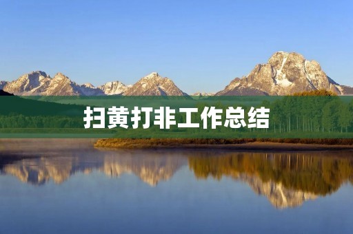 扫黄打非工作总结:加强监管,坚决打击违法犯罪行为