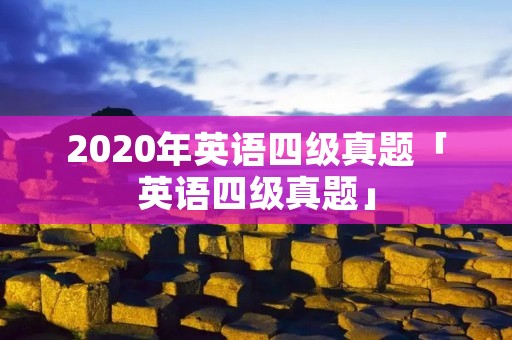 2020年英语四级真题「英语四级真题」