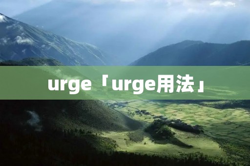urge「urge用法」