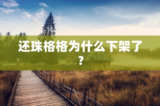 还珠格格为什么下架了?