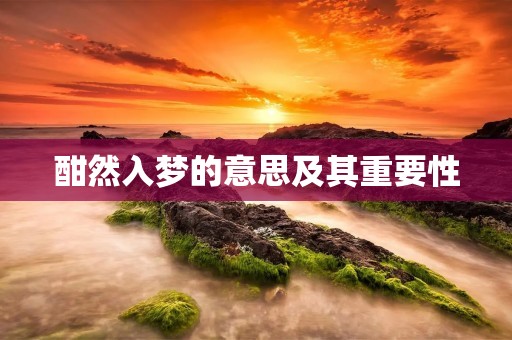 酣然入梦的意思及其重要性