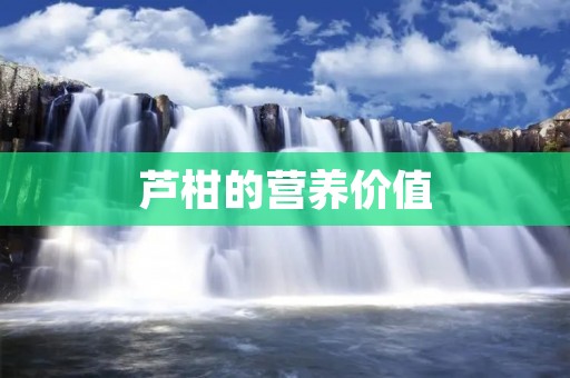 芦柑的营养价值