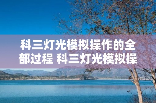 科三灯光模拟操作的全部过程 科三灯光模拟操作的全部过程视频 科三灯光模拟操作的全部过程 科三灯光模拟操作的全部过程视频