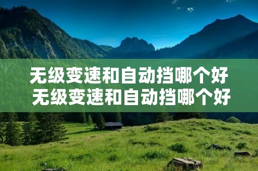 无级变速和自动挡哪个好 无级变速和自动挡哪个好点