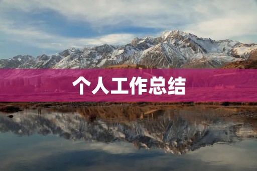 个人工作总结:一年来的成长与思考