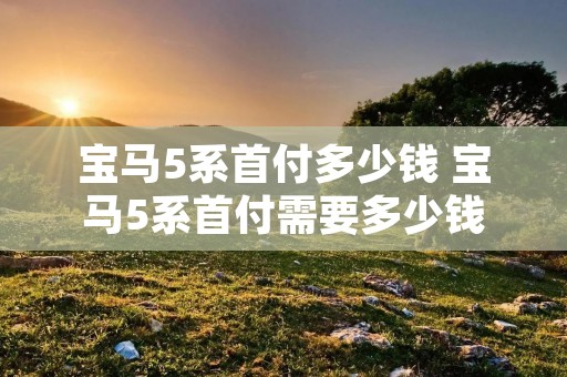 宝马5系首付多少钱 宝马5系首付需要多少钱