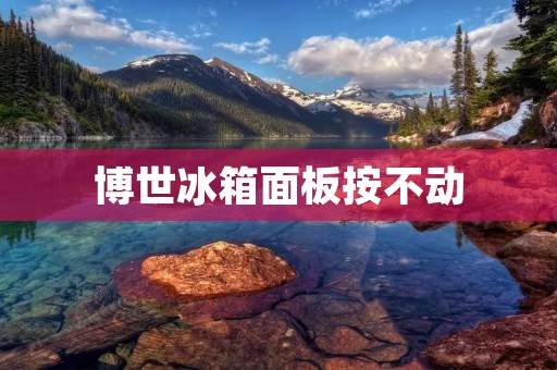 博世冰箱面板按不动:如何解决这个问题? 博世冰箱面板按不动:如何解决这个问题?