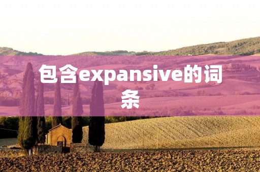 包含expansive的词条