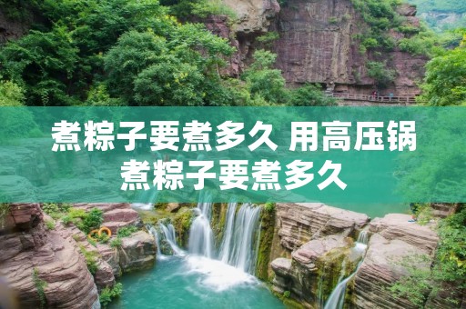 煮粽子要煮多久 用高压锅煮粽子要煮多久 煮粽子要煮多久 用高压锅煮粽子要煮多久
