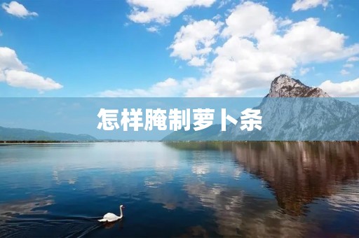 怎样腌制萝卜条