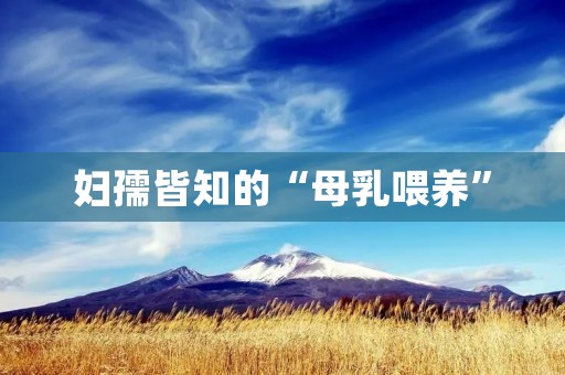 妇孺皆知的“母乳喂养”:为什么越来越少? 妇孺皆知的“母乳喂养”:为什么越来越少?