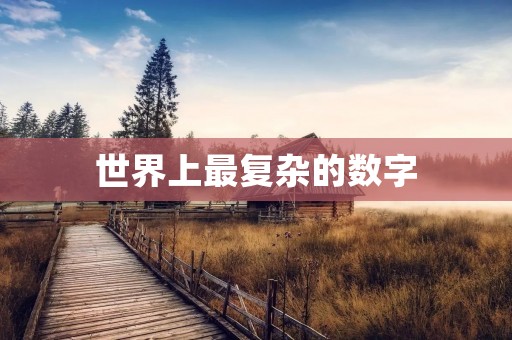 世界上最复杂的数字：哥德尔数