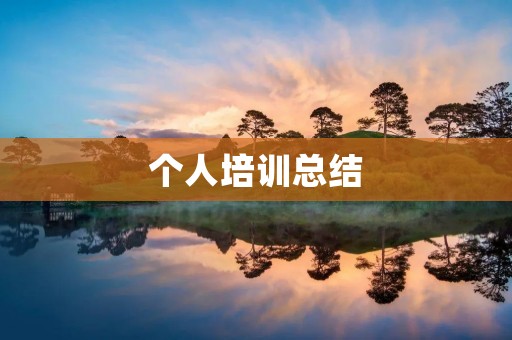 个人培训总结：成长的路上