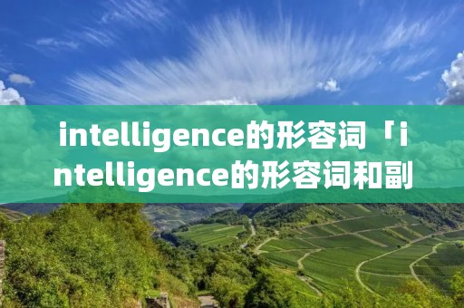 intelligence的形容词「intelligence的形容词和副词」