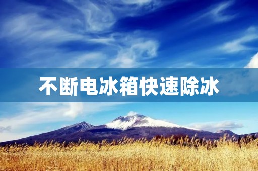 不断电冰箱快速除冰:解决冰箱除冰难题的好办法 不断电冰箱快速除冰:解决冰箱除冰难题的好办法