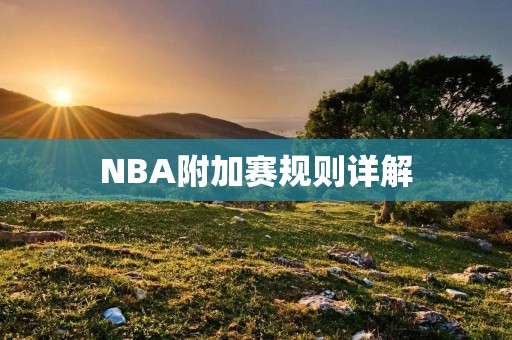 NBA附加赛规则详解