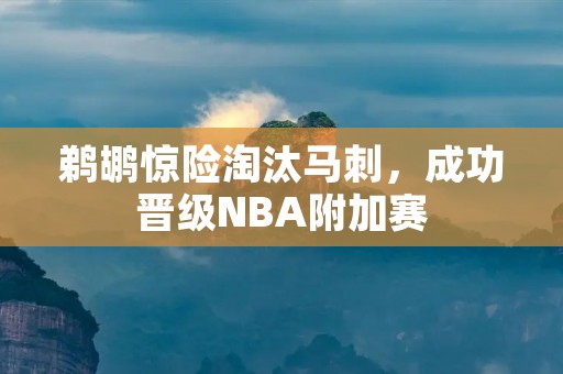 鹈鹕惊险淘汰马刺,成功晋级NBA附加赛 鹈鹕惊险淘汰马刺,成功晋级NBA附加赛