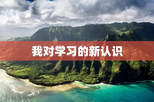 我对学习的新认识