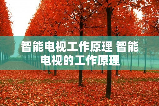 智能电视工作原理 智能电视的工作原理
