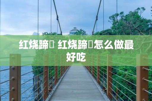 红烧蹄髈 红烧蹄髈怎么做最好吃