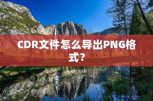 CDR文件怎么导出PNG格式? CDR文件怎么导出PNG格式?