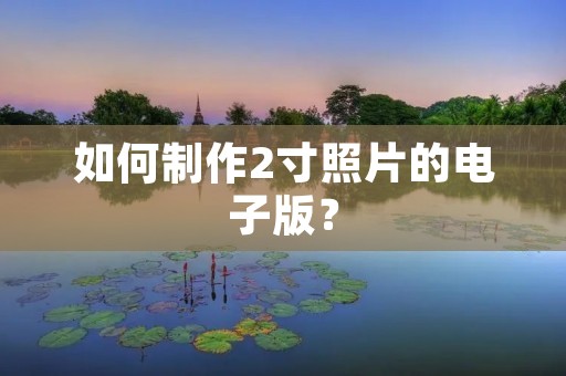 如何制作2寸照片的电子版？