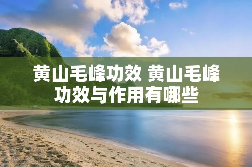 黄山毛峰功效 黄山毛峰功效与作用有哪些