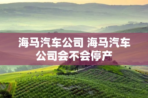海马汽车公司 海马汽车公司会不会停产