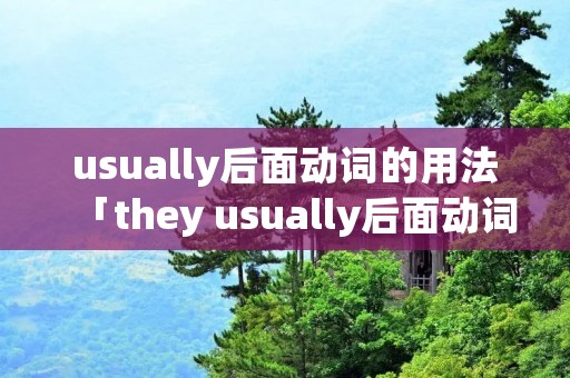 usually后面动词的用法「they usually后面动词的用法」