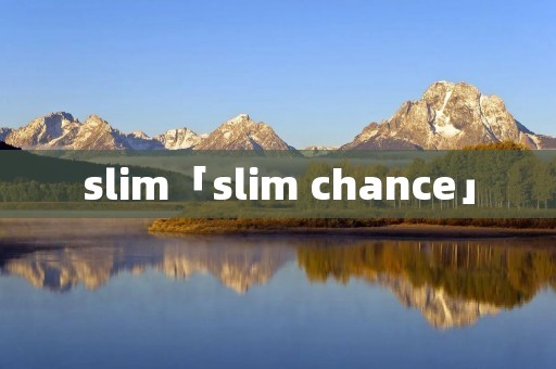 slim「slim chance」