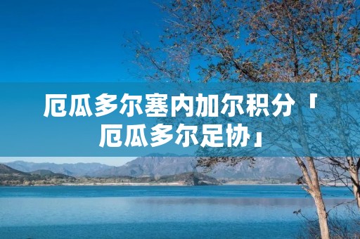 厄瓜多尔塞内加尔积分「厄瓜多尔足协」