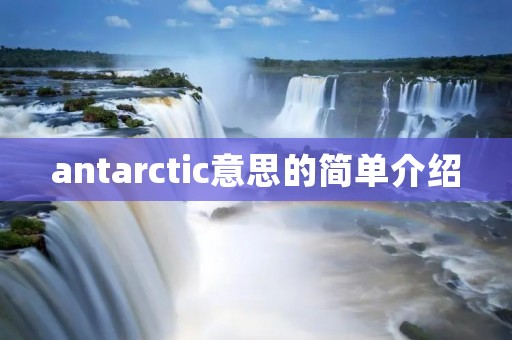 antarctic意思的简单介绍