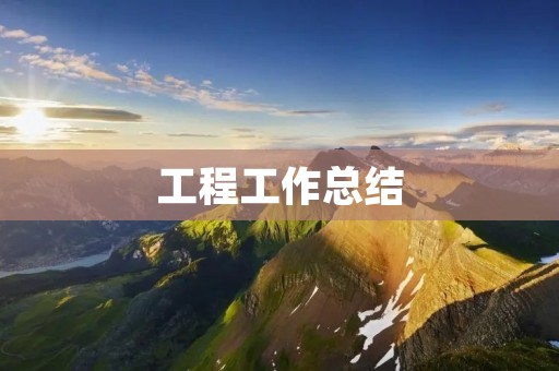 工程工作总结:从实践中探索成长