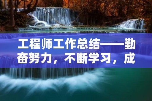 工程师工作总结——勤奋努力,不断学习,成就自我