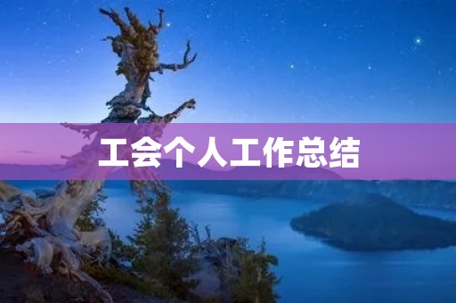 工会个人工作总结:以创新为基础,服务为宗旨