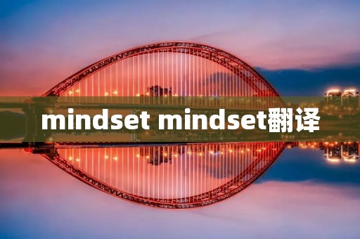 mindset mindset翻译