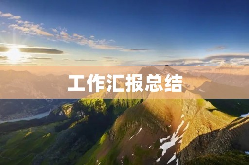 工作汇报总结:2021年上半年工作总结