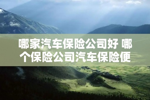 哪家汽车保险公司好 哪个保险公司汽车保险便宜